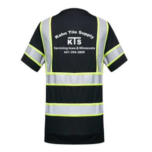 GSS Two Tone Black Short Sleeve T-Shirt w/ Back Design Thumbnail