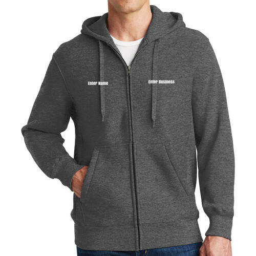 Super Heavyweight Full Zip Hooded Sweatshirt w/ Name & Business Thumbnail