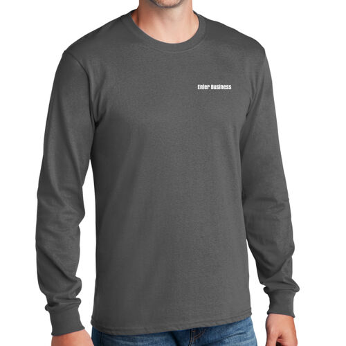 Long Sleeve Core Cotton Tee w/ Business Thumbnail