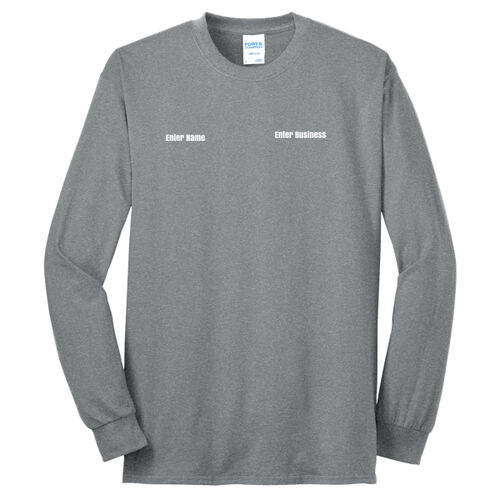 Long Sleeve Core Blend Tee w/ Name & Business Thumbnail